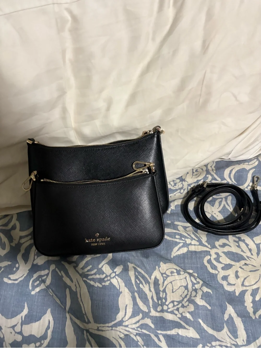 kate spade Black Duet Double Pouch Crossbody
